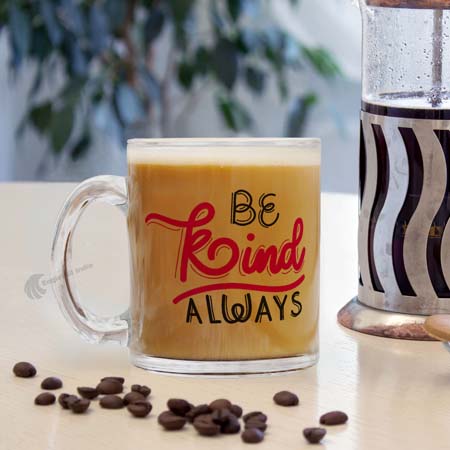 Be Kind Always Transparent Glass Coffee and Tea Mug_2