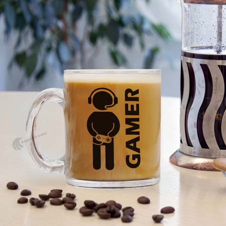 Gamer Transparent Glass Coffee and Tea Mug_2